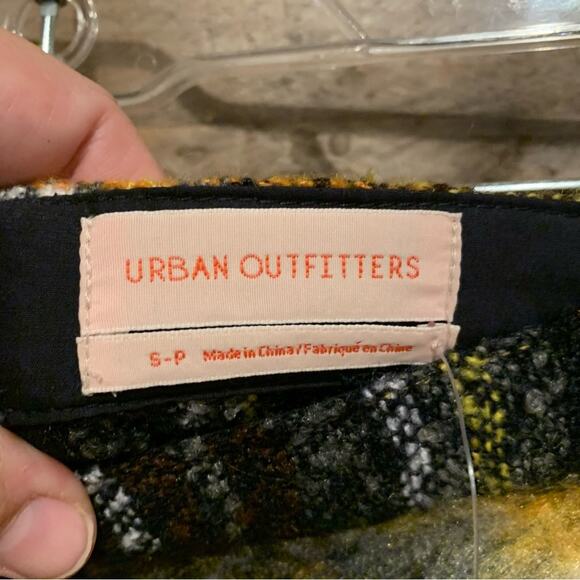 NWT UO Urban Outfitters Journey Wool Pelmet Mini Skirt In Black Multi Size S - Picture 7 of 12